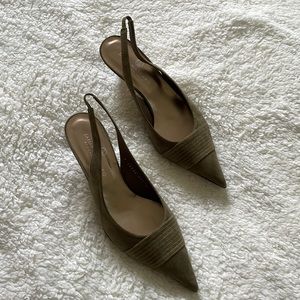 Jaime Mascaro Suede Angelia Neit Heels in Green/Brown Size-EU 41/USA 10 NWT